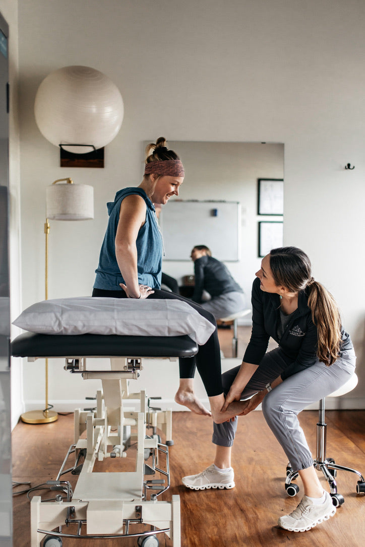 Pregnant mom in physical therapy session